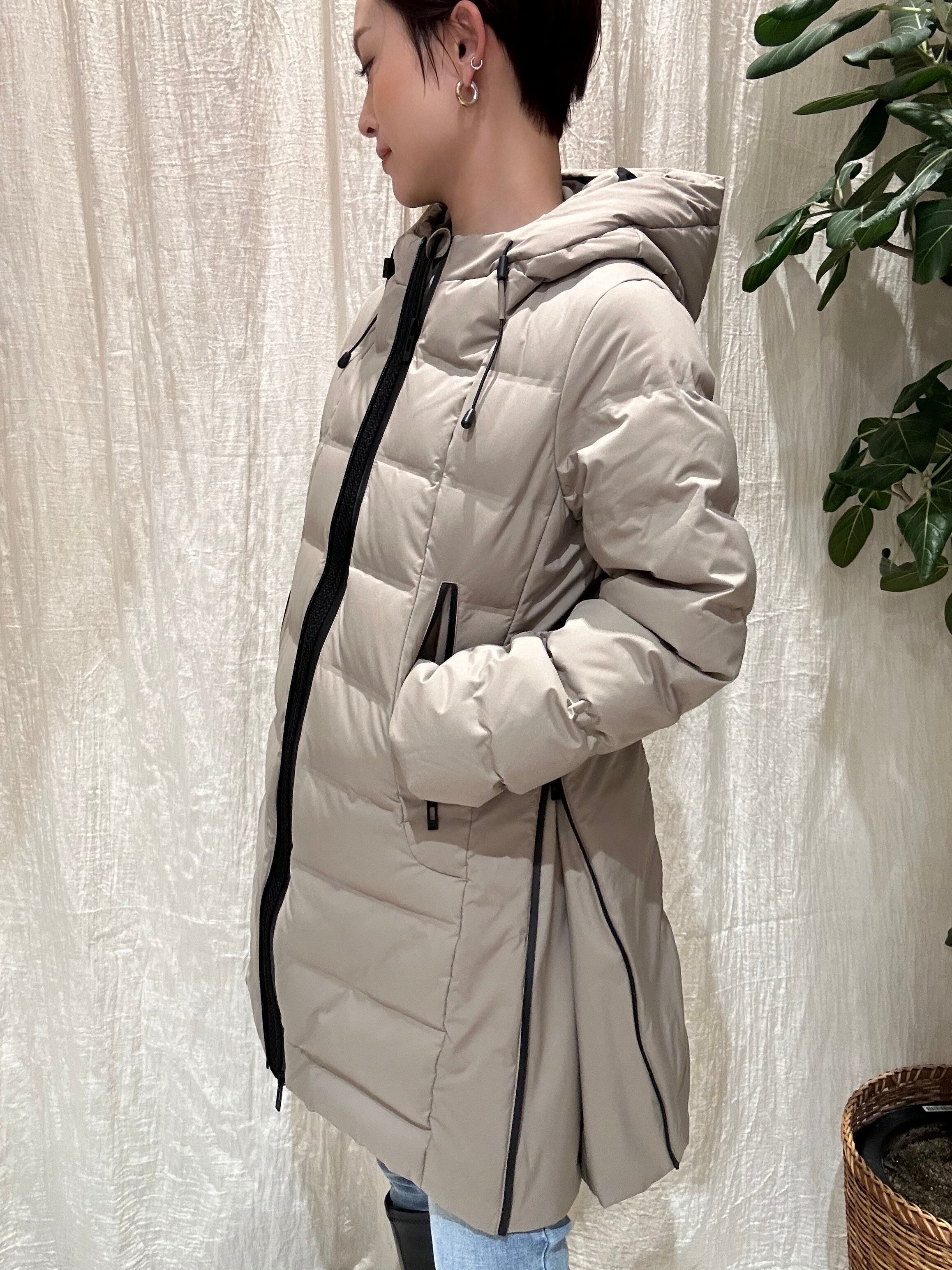 2024年❤️リズレー　シームレスダウンジャケット　ホワイト　メッシュ　38 M ロングシームレスダウンジャケット RISLEY(リズレイ) | EARL