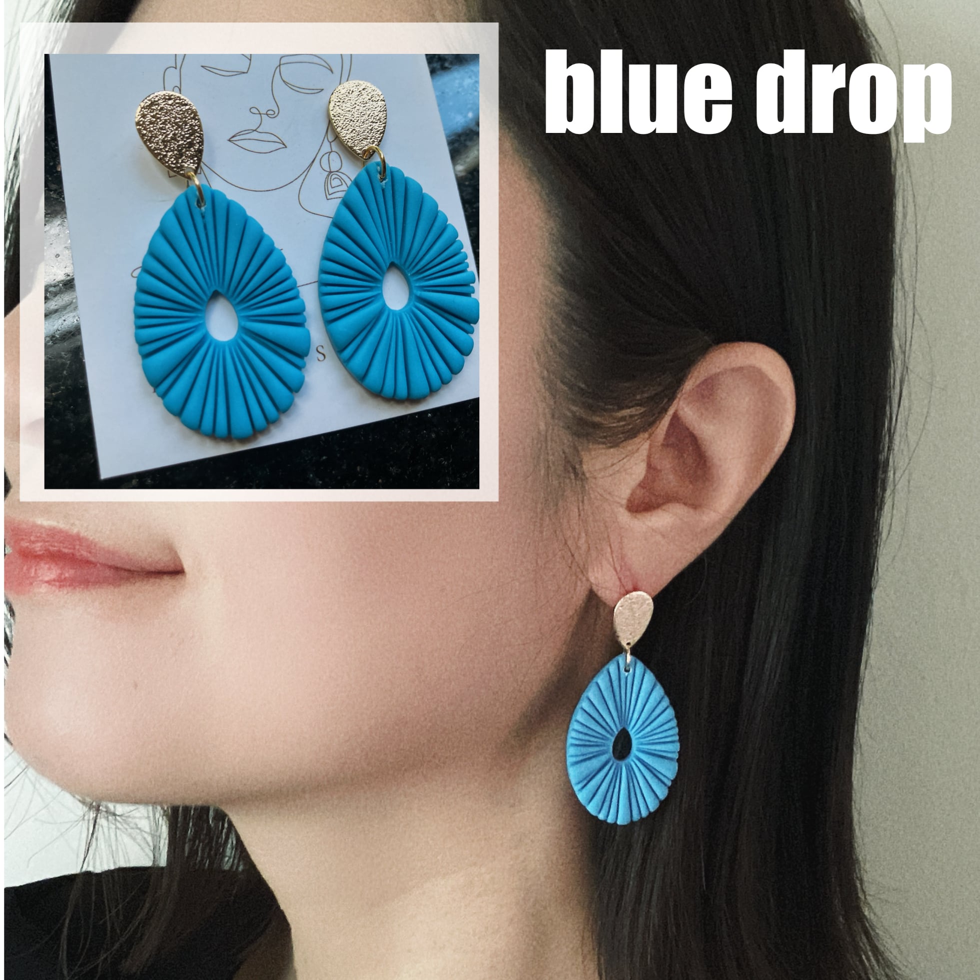 africa soil ピアス = march water blue