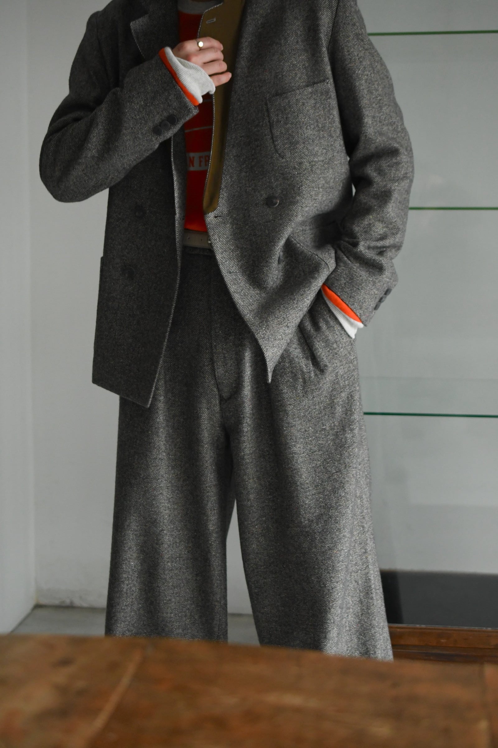 m's braque / W4B COMFORT LOOSEN JACKET (Mix Brown) | nariwai