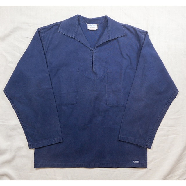 "Le Glazik" French Work Blue Cotton Fisherman Smock Shirt