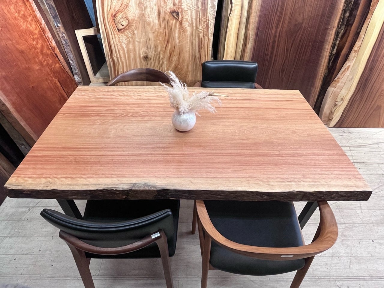 OUTLET】ボセ杢_1500×870-850×55_新宿店_テーブル天板/一枚板 2173