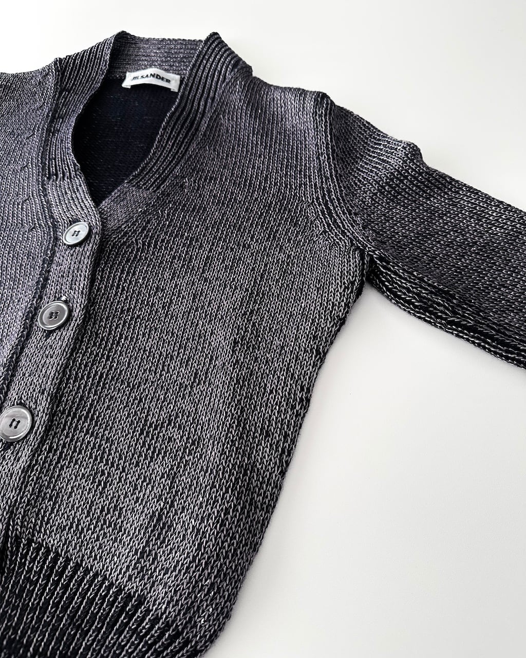 JIL SANDER METALLIC KNIT CARDIGAN | dear closet