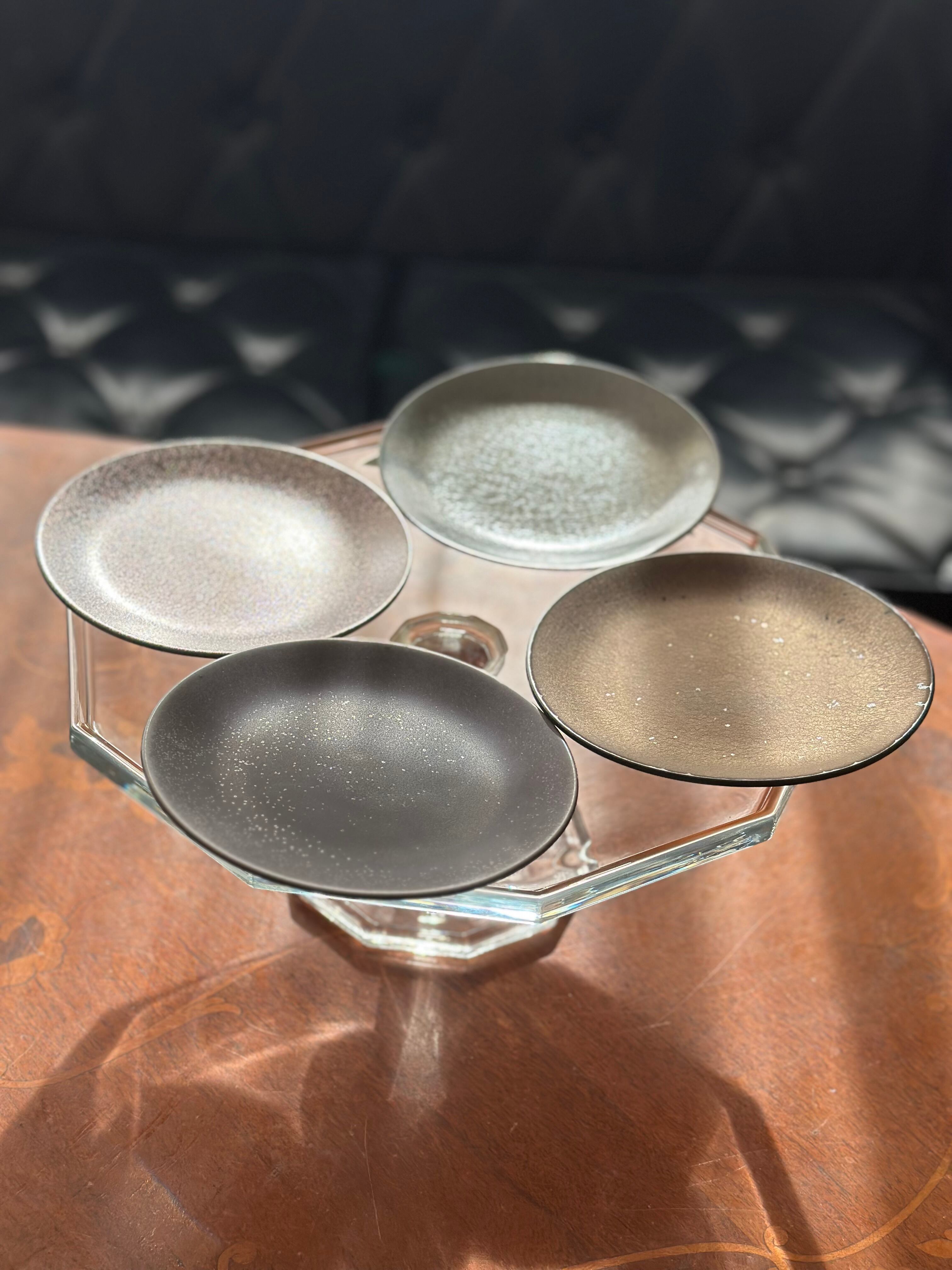 くすみカラーの14cmプレート 4種 | 陶器屋カフェつむぎ produced by