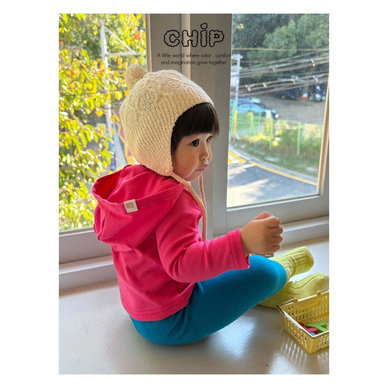 【取寄】CHIP ジェリーフード Tシャツ|冬服|韓国子供服