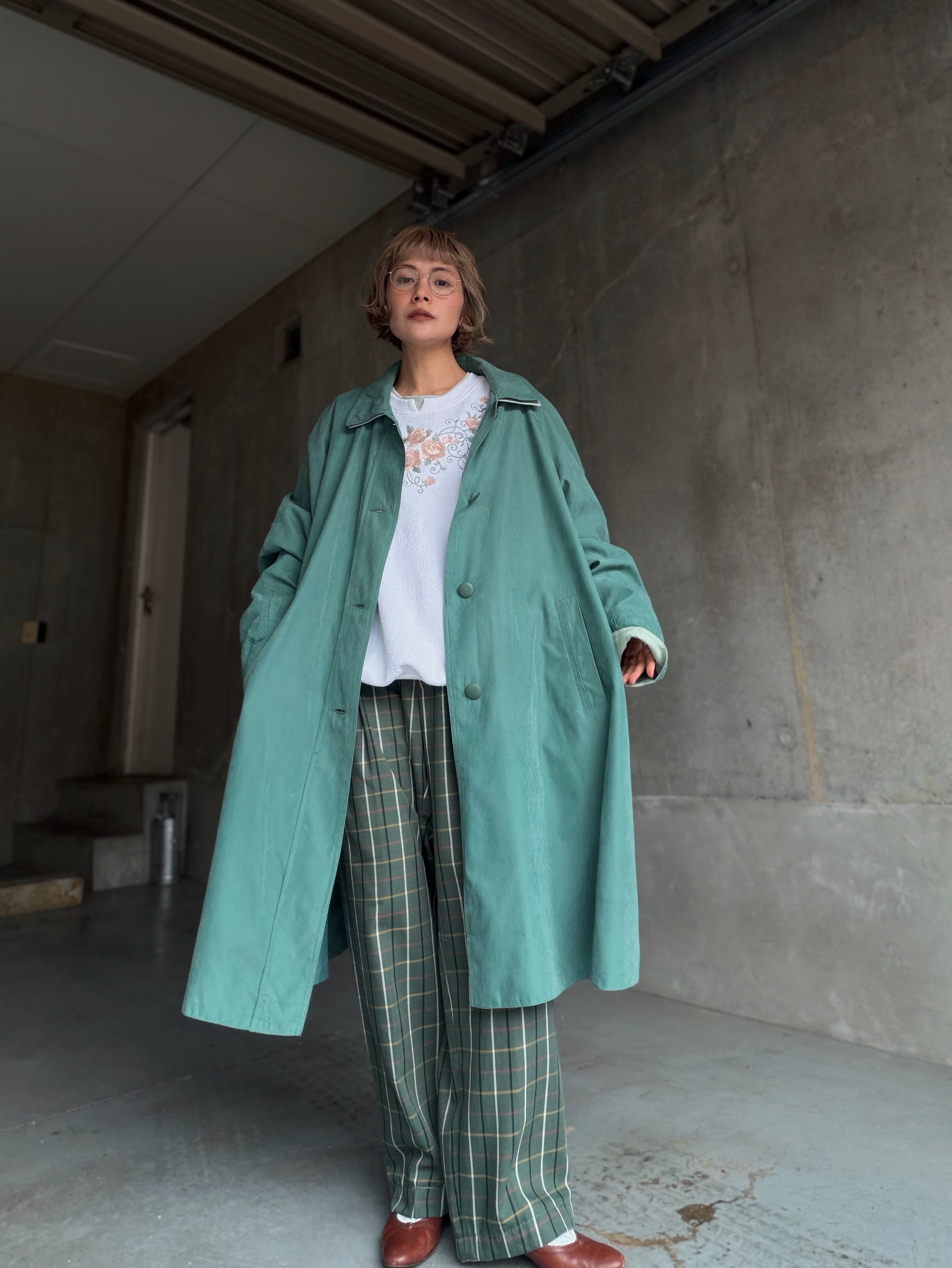 (OT1512)Double soutien collar coat