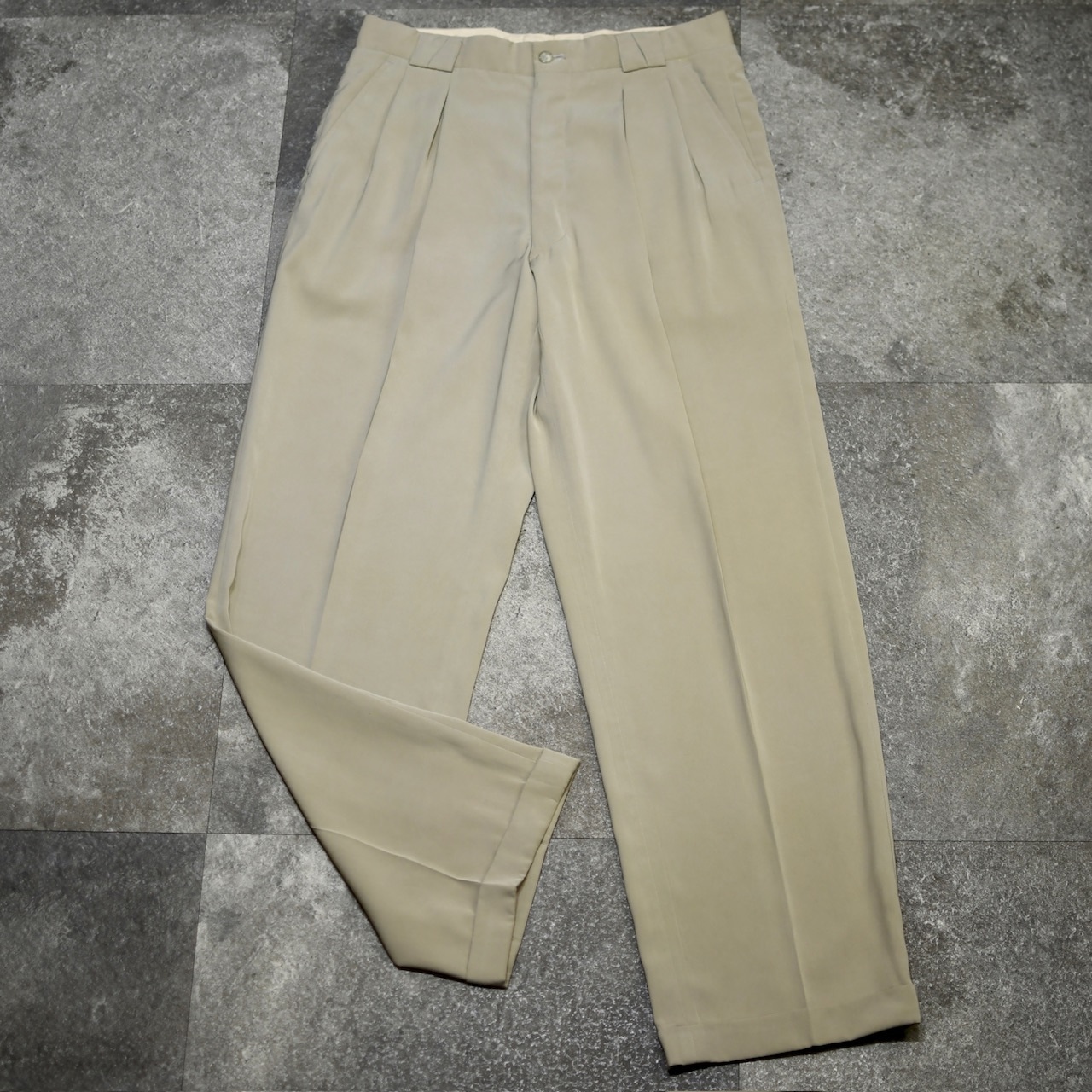 drape silhouette golf embroidery 2tuck slacks