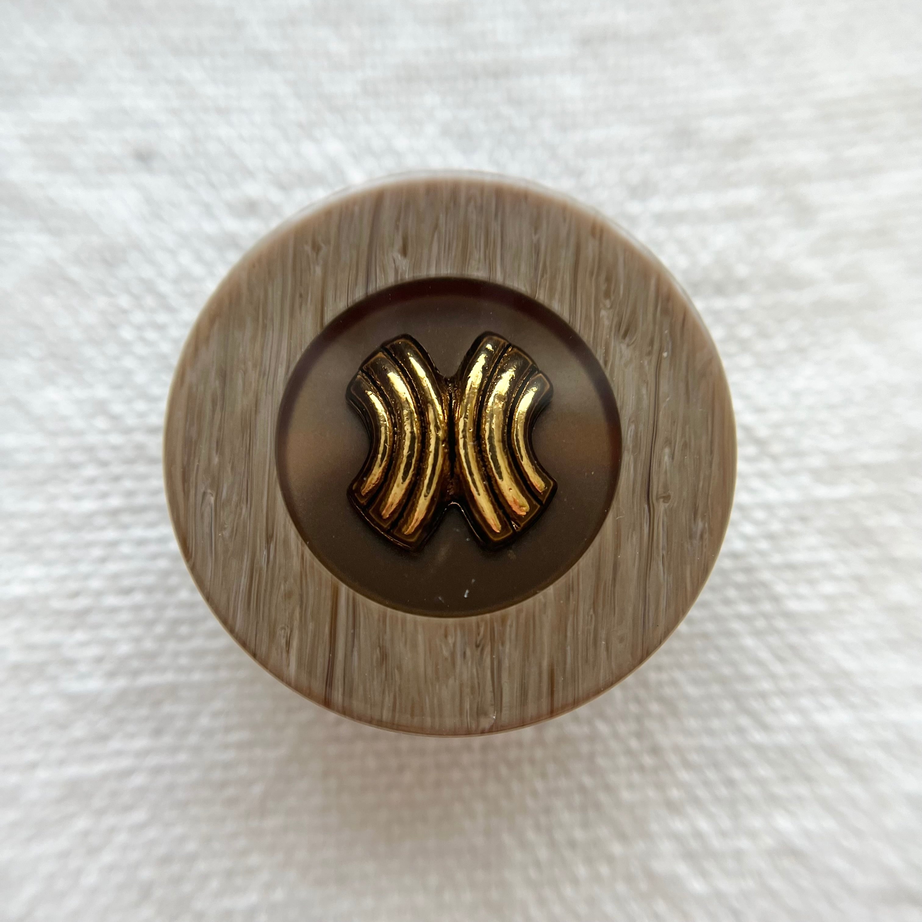 クロスゴールド ×ライトブラウンマーブル 24㎜