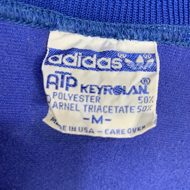 70s USA製 adidas ATPトラックジャケット ジャージ M 青