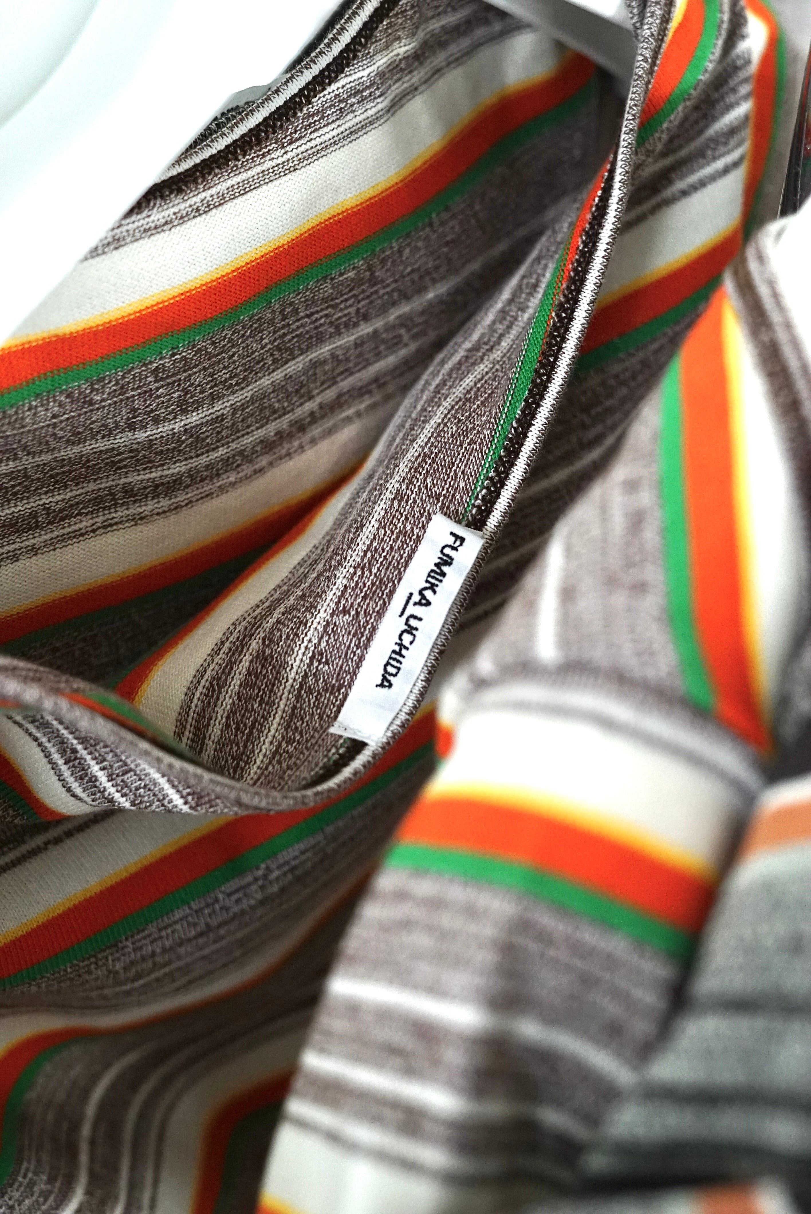 FUMIKA_UCHIDA / Grandrelle multi stripe bodysuit (BROWN, BLACK