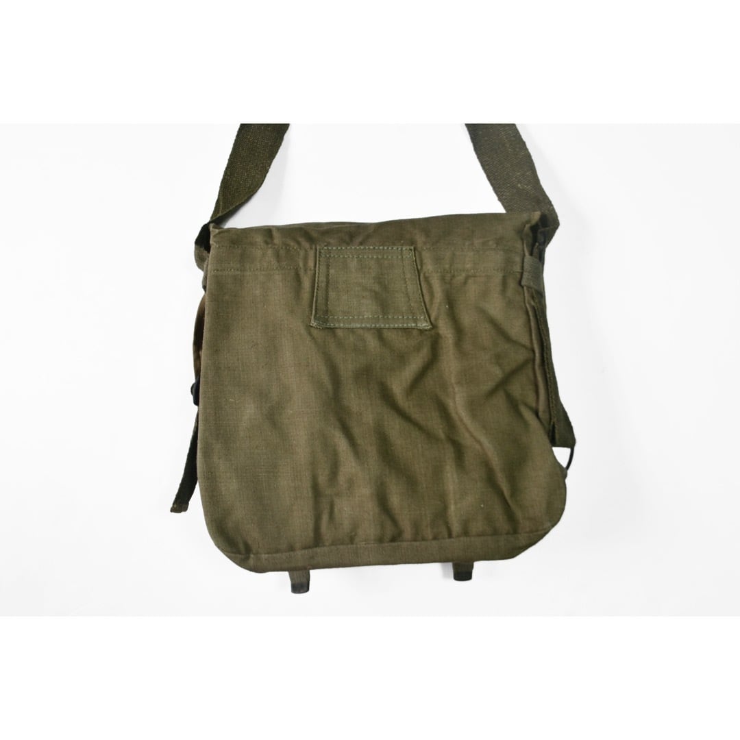 vintage French army Linen canvas bag