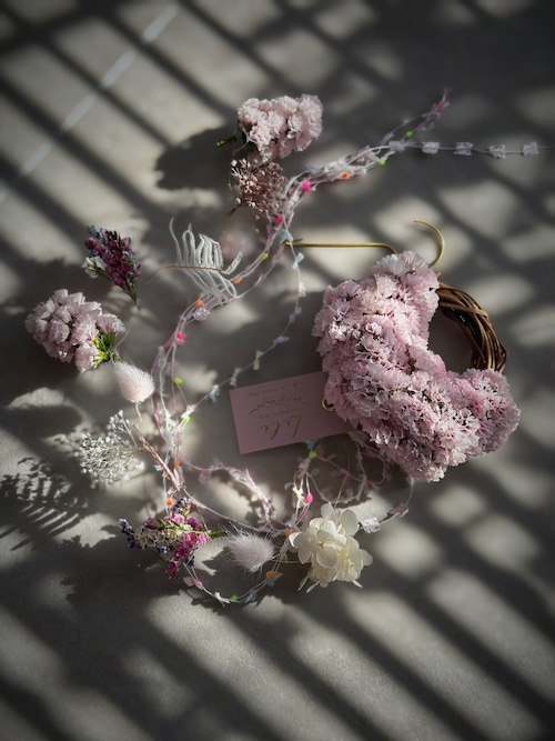 miniリースのフラワーモビール