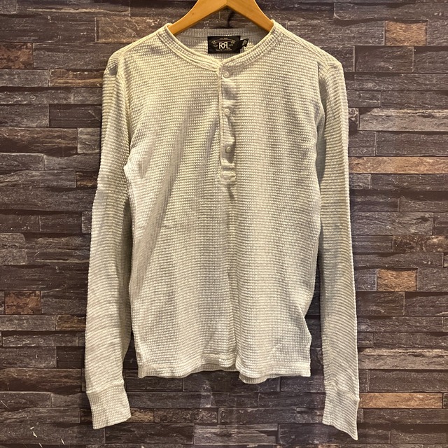 RRL THERMAL HENLEY CUT SEW