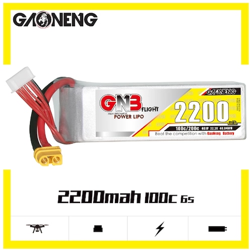 限定お試し特価◆NH2261　GNBガオニンバッテリー 6S 22.2V 2200mAh 100C  高性能・高品質