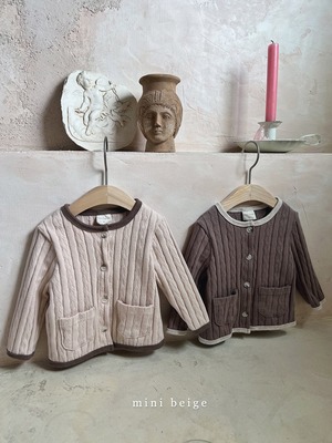 【即納】Mini Beige 2022aw ツイストカーディガン