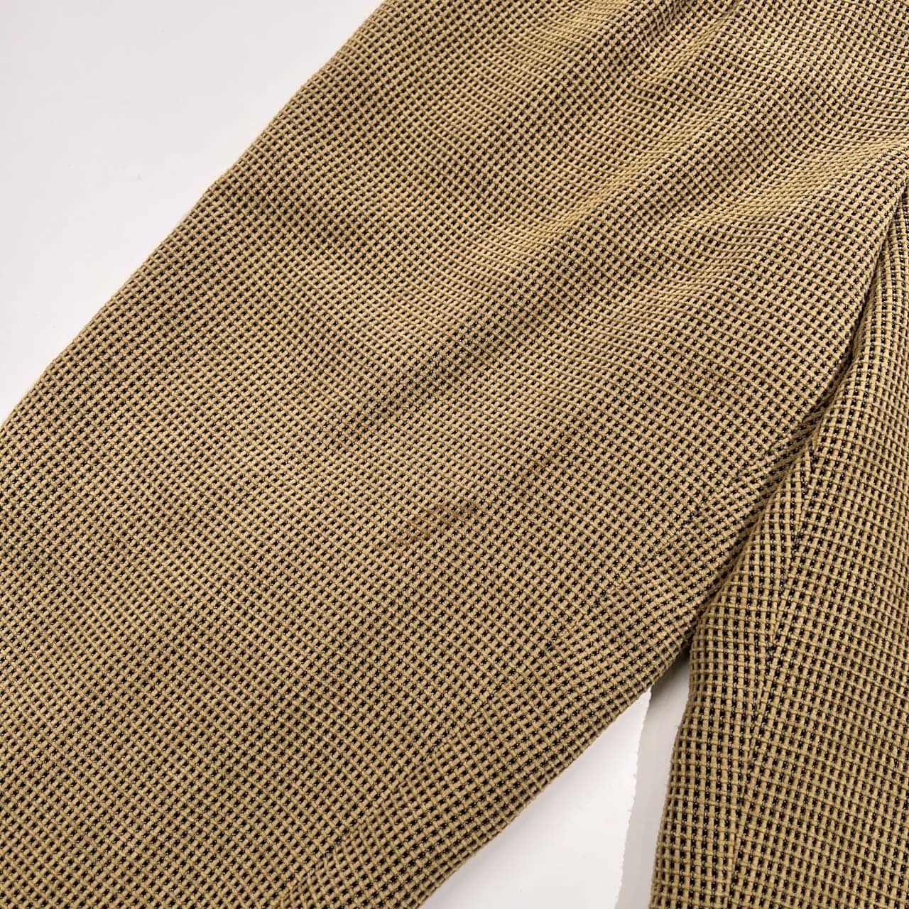 DOLCE ELEGANTE ドルチェ イタリア製生地 立体チェック風 タック スラックスパンツ サイズ 79 /日本製/ワールド/メンズ