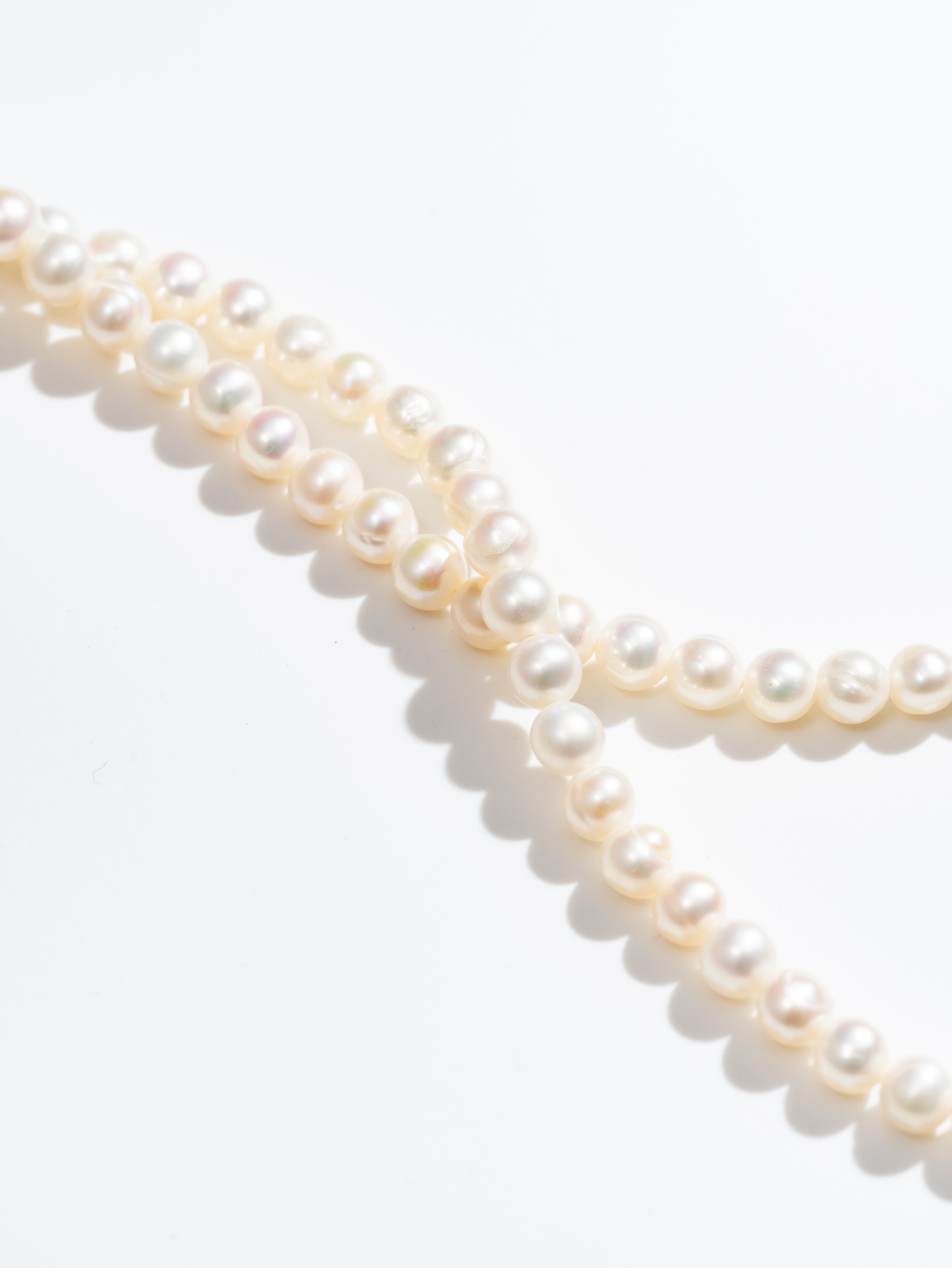 Vintage Fresh water pearl gold vermeil sterling silver clasp necklace