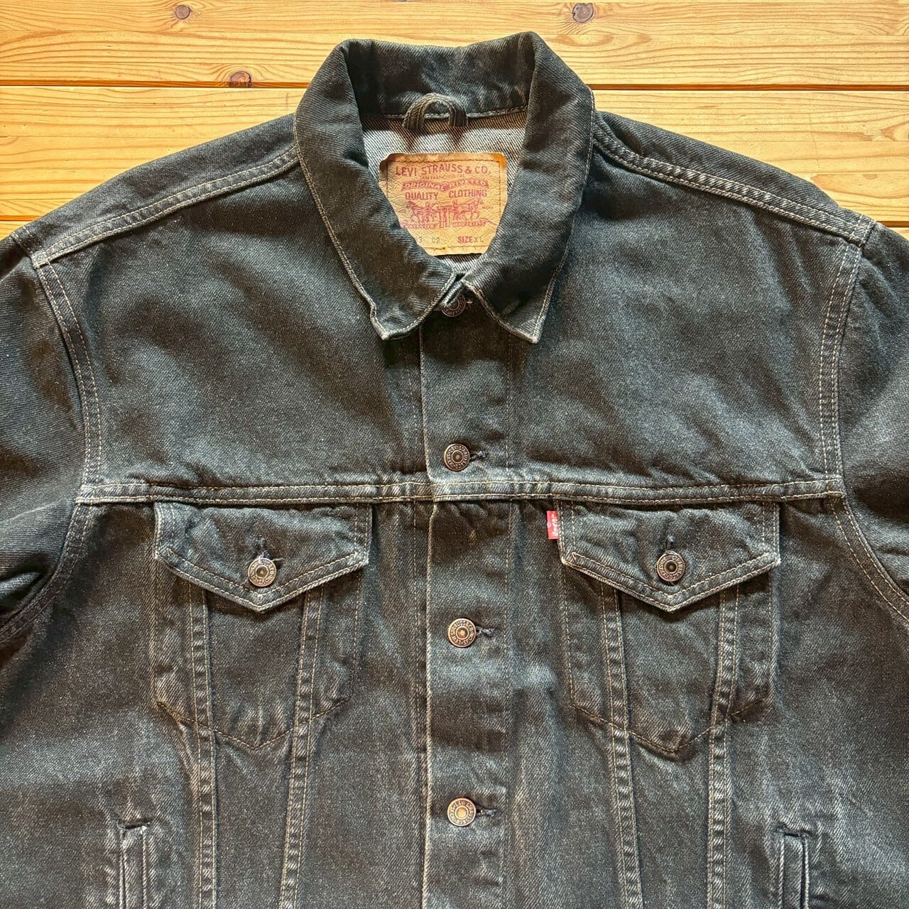 リーバイス70503先染めブラック L 美品　ユーロリーバイス　90年代 90年代 ユーゴスラビア製 Levi's ユーロリーバイス 70503 02 先染め