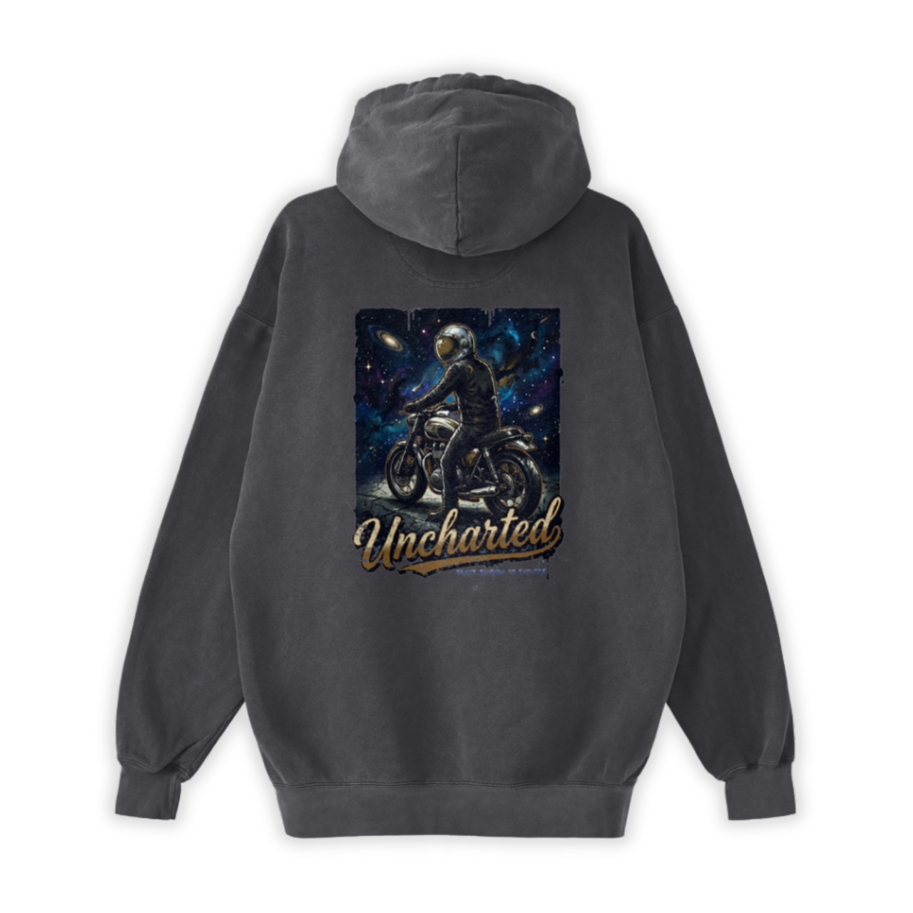 CURIOSITY　Garment dye Hoodie Black [T0027]