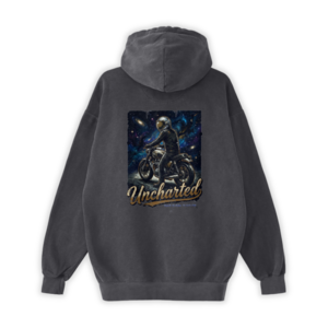 CURIOSITY　Garment dye Hoodie Black [T0027]