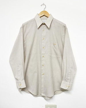 90sYvesSaintLaurent Cotton/Polyester Cord Stripe Shirt/L