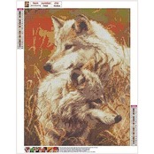 JISHSHAY ダイヤモンドアート 四角いビーズ 全面 40x50cm 狼 ダイヤモンドアート 動物 全面貼り付けタイプ 5d ダイヤモンドアート モザイクビーズ 手芸品 キット ダイヤモンドの絵 スクエア アート スクエアビーズ ハンドメイド 人気 芸術品 装飾 絵画 DIY 手芸 キット