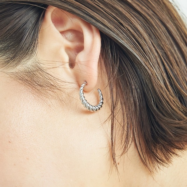 316L  ( サージカルステンレス ) thick twist pierce【SILVER】#p14