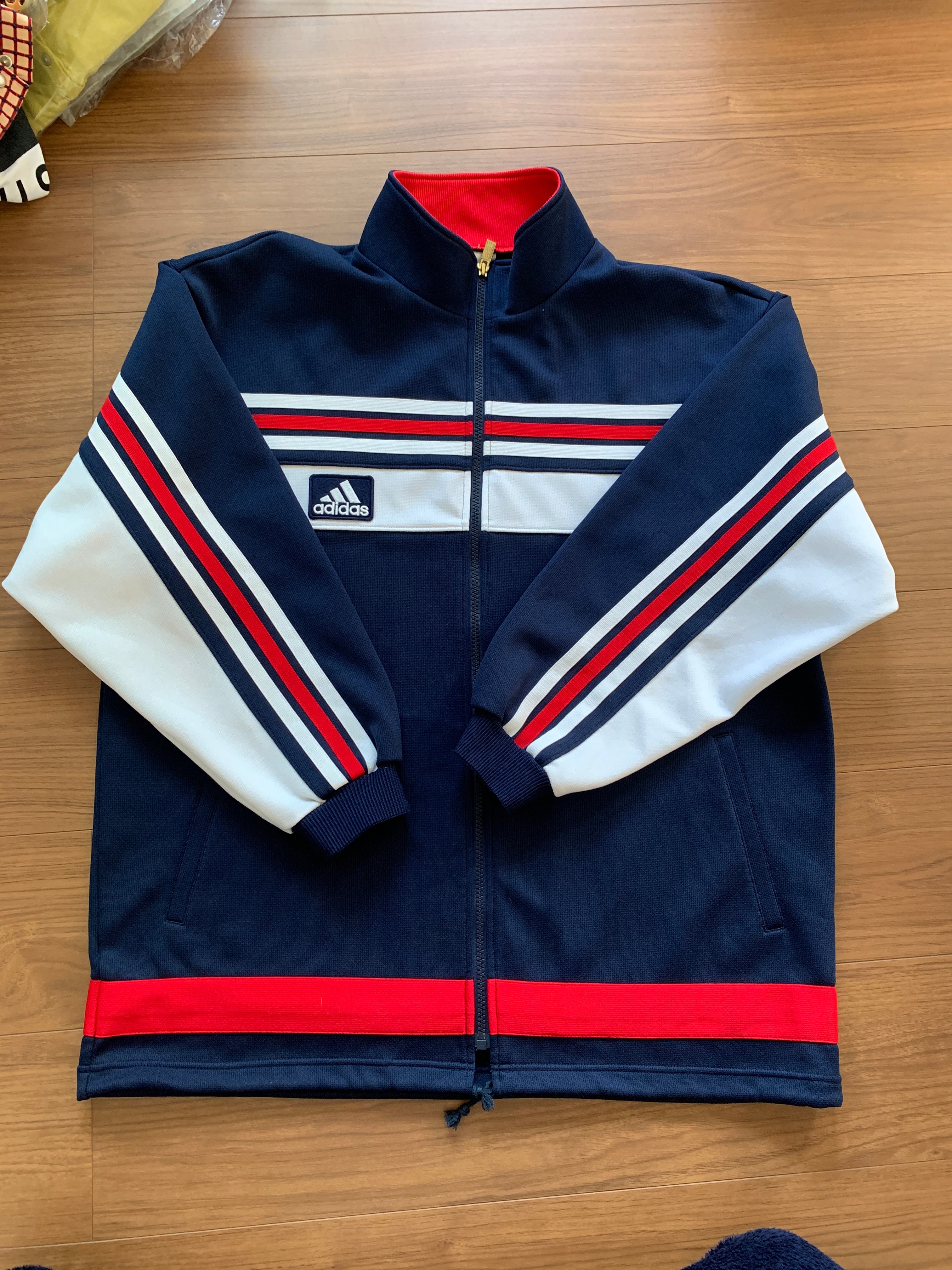 adidas アディダス　80s 90s トラックジャケット レッド ホワイト