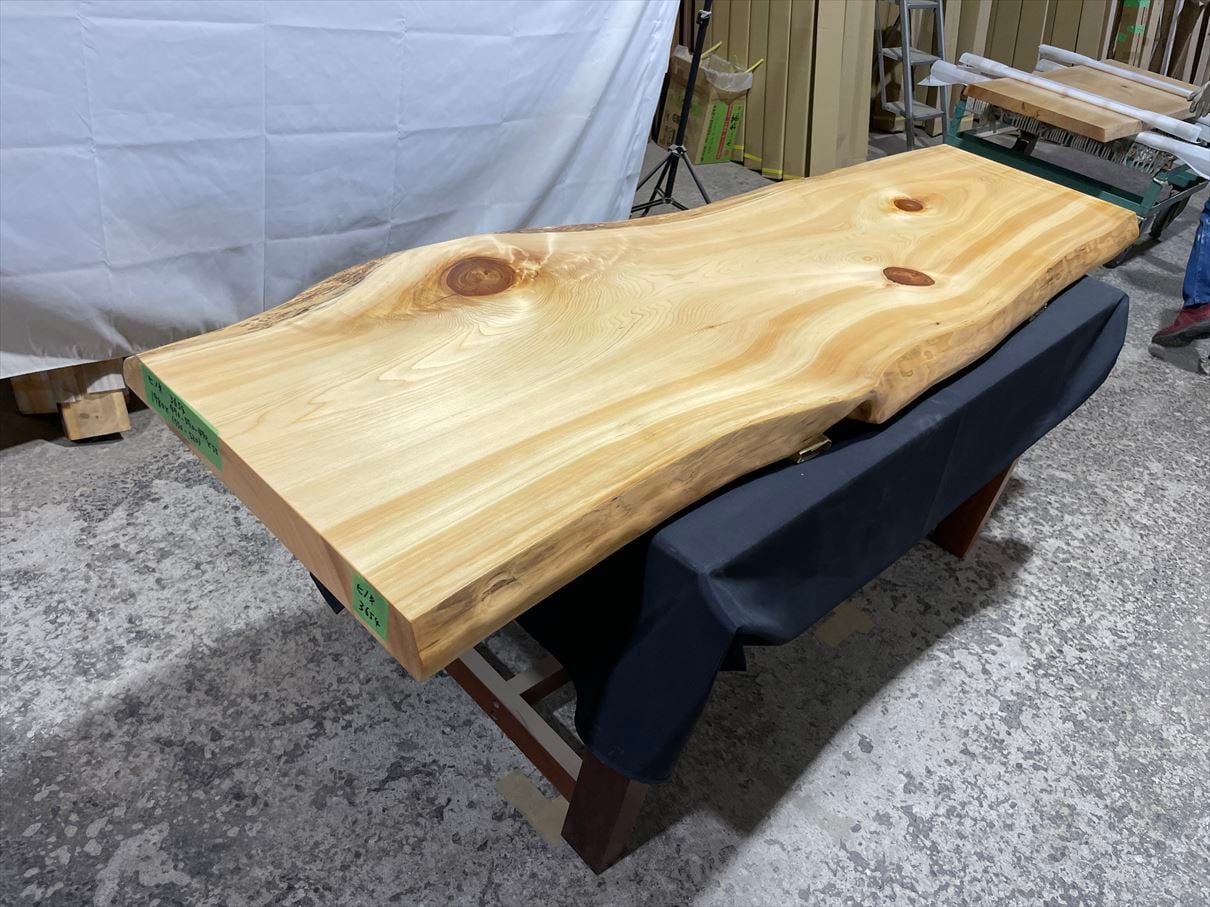 木曾桧 桧3654 一枚板無垢 乾燥材 1980x490-590-470x55mm ヒノキ 檜