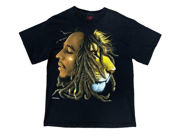 BOB MARLEY ZION LION SPLIT HEAD TEE LARGE 1054