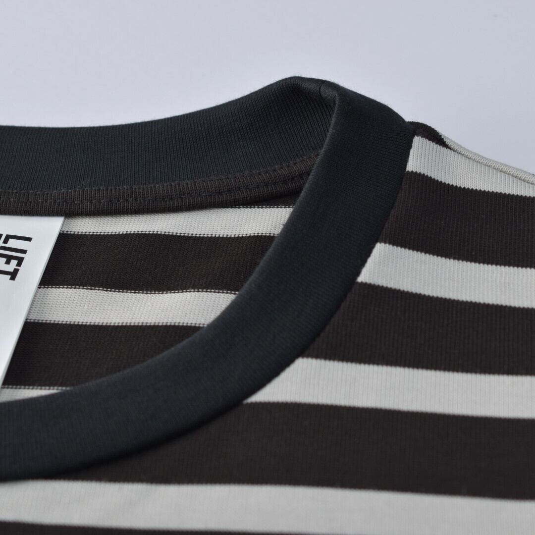 Manual Alphabet マニュアルアルファベット ULTIMA PRD BORDER T shirt ・ブラックxグレイ【メンズ】