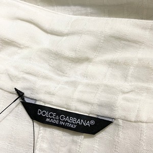 DOLCE&GABBANA white linen tailored jacket