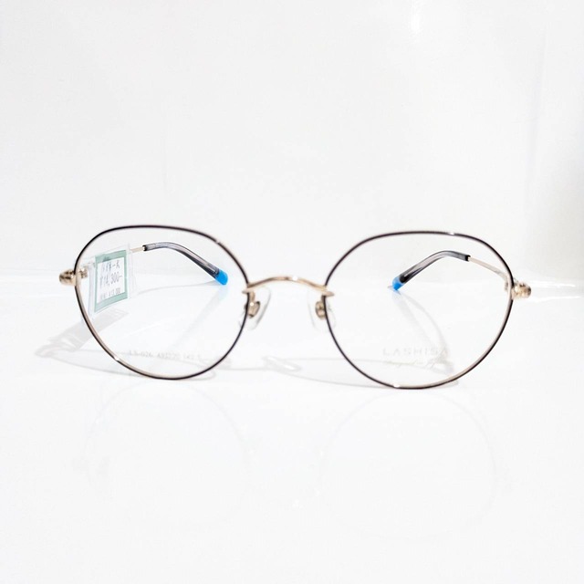 【LASHISA】ボストンメタルフレーム　ゴールド