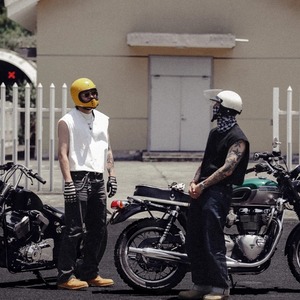 バックプリントルーズタンクトップ　1205