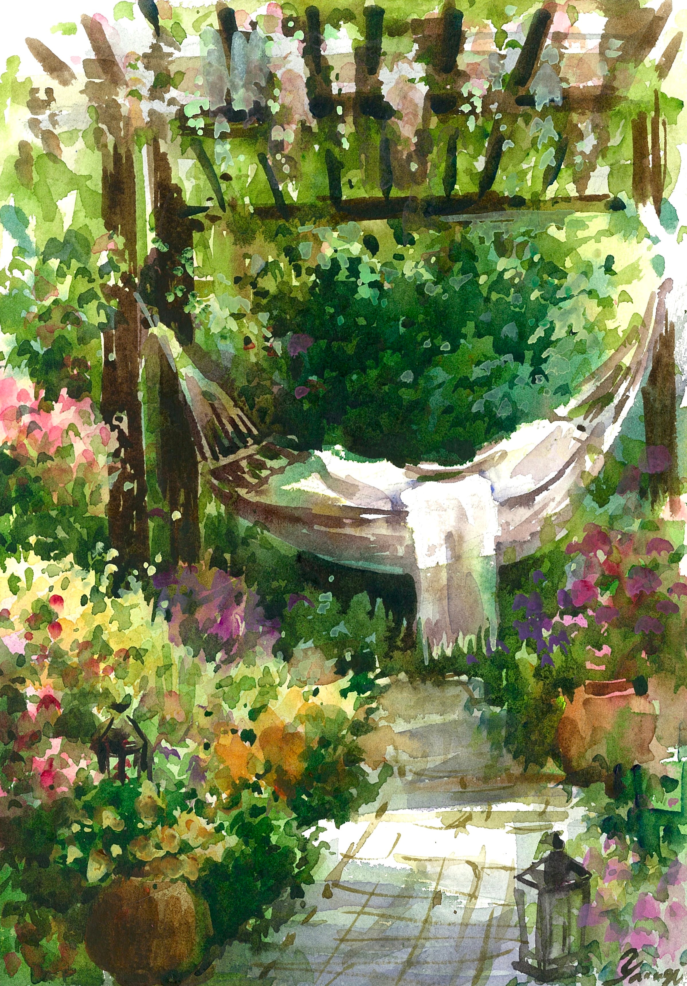 水彩画 原画 cute or cool | yanagi