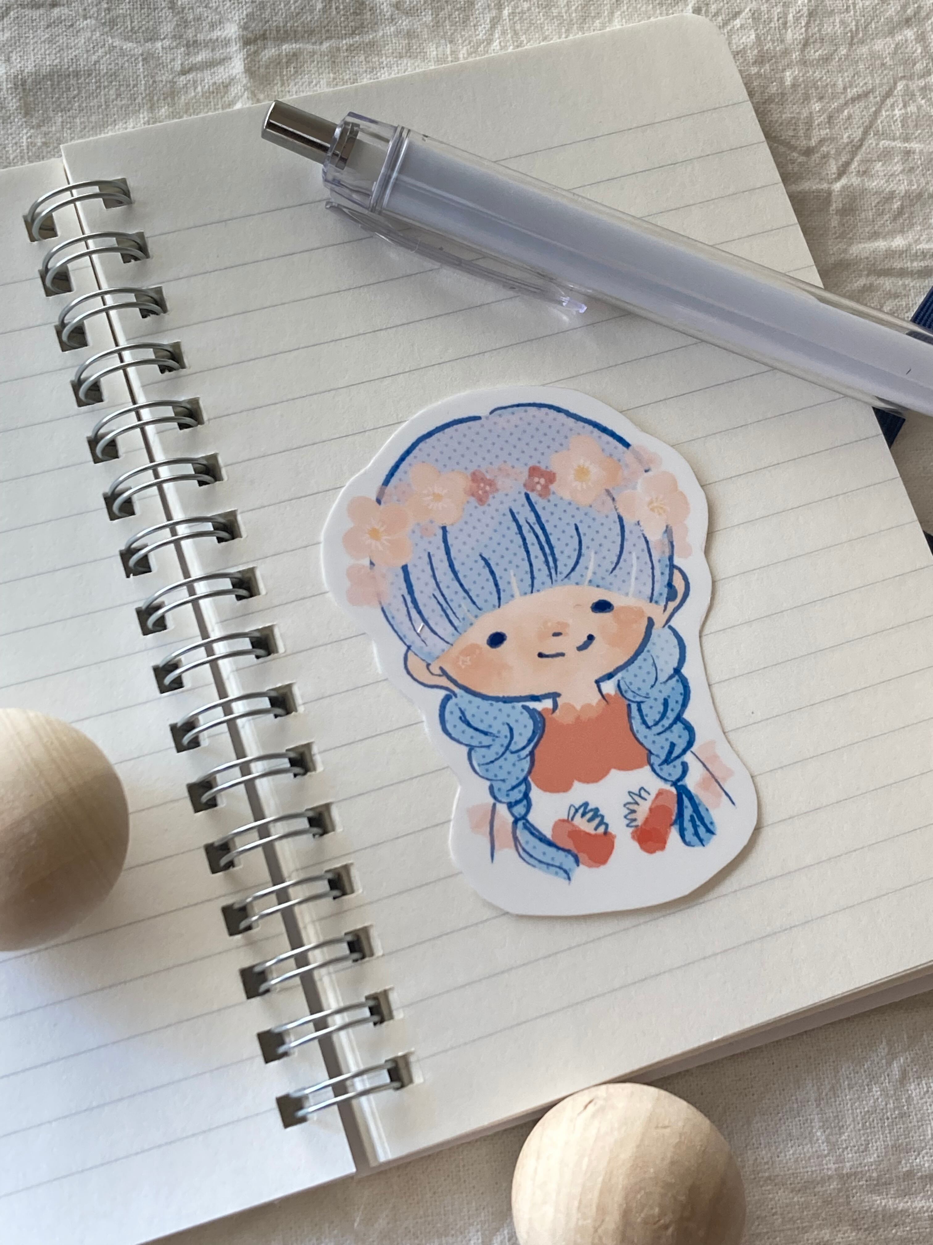 ステッカー◎安らぎの花冠