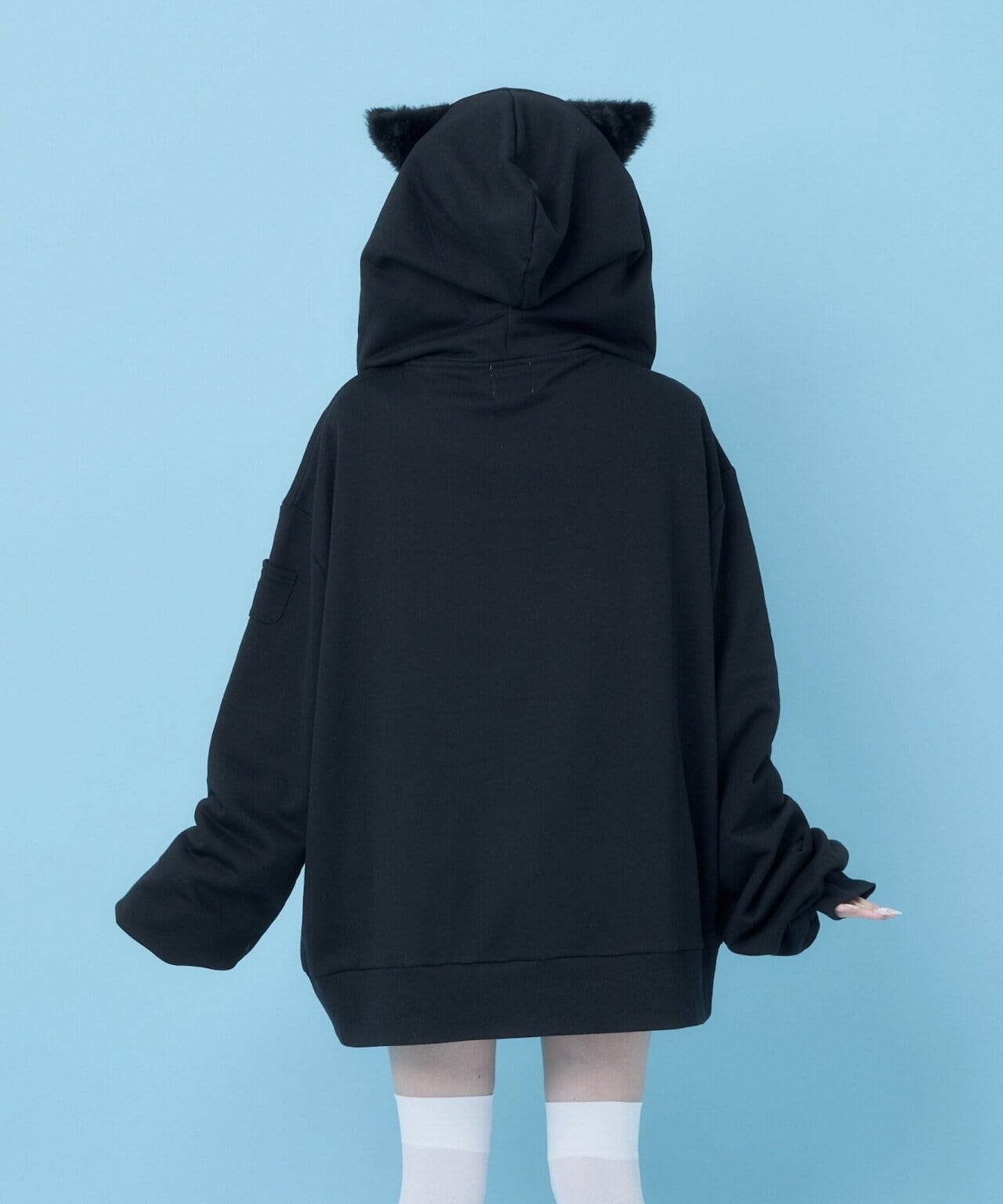 ねこになりたい♡ぽんぽんZIPパーカー(ブラック) | Hauls