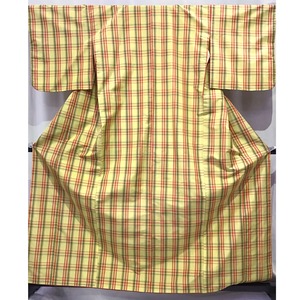 着物・紬・アンサンブル・黄系地・No.200701-2053・梱包サイズ80
