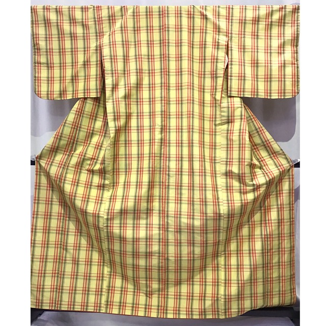 着物・紬・アンサンブル・黄系地・No.200701-2053・梱包サイズ80