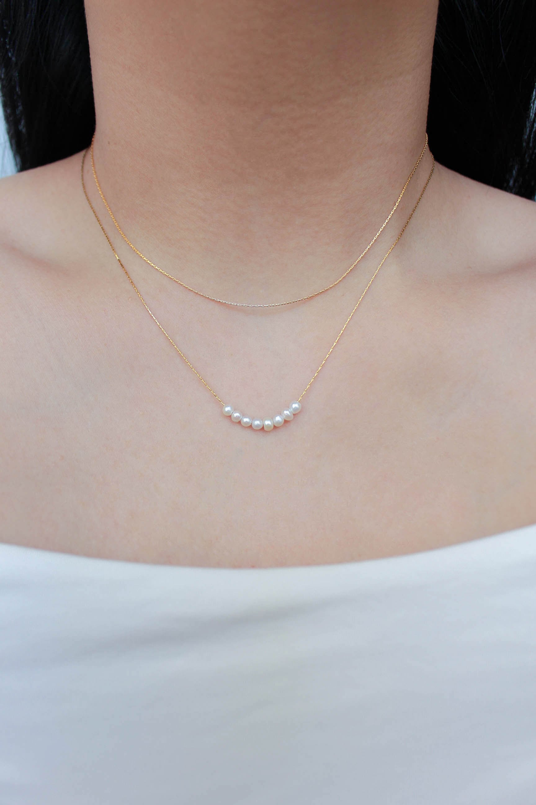 Pearl Skin Necklace | ebine(エビネ)|金属アレルギー対応アクセサリー