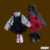 韓国子供服 / PEPPER / 26Autumn / クッキーチェックシャツ / 秋服 *XS~XL *