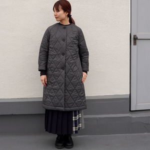 LONDON TRADITION Quilting No-collar Coat -dia-