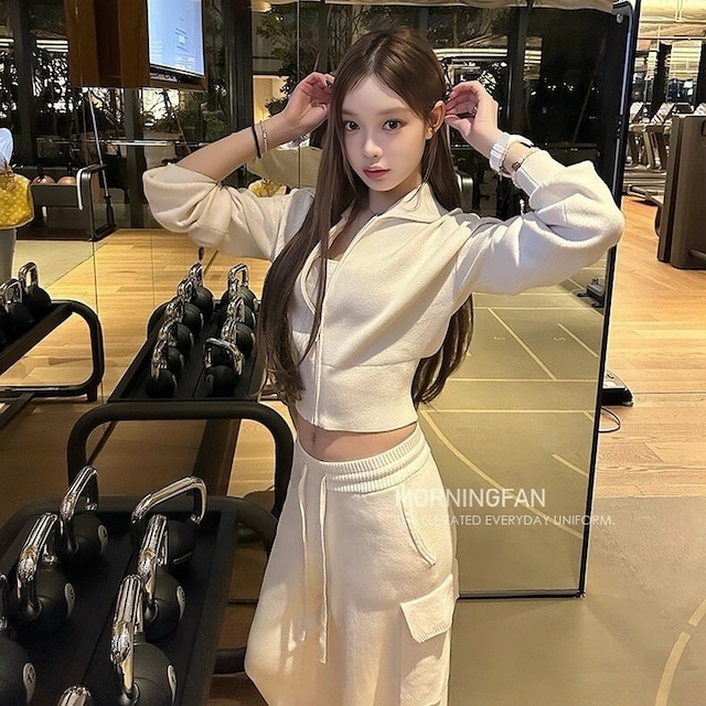 knit tops×pants setup