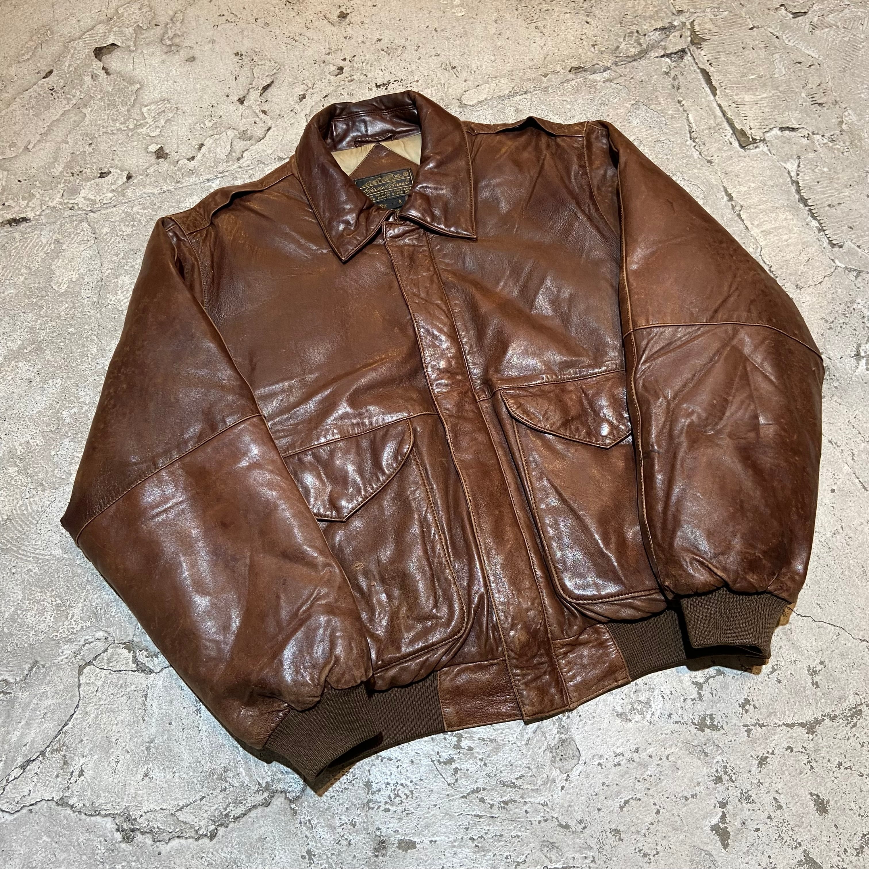 90s Eddie Bauer A-2 Type レザージャケット 【公式通販】