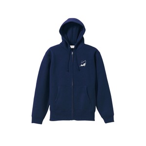 drowsy..CAT LOGO EMBROIDERY ZIP UP HOODIE /25AW / NV