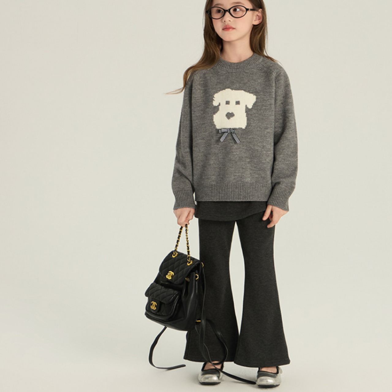 冬フェイクレイヤードスカートパンツ