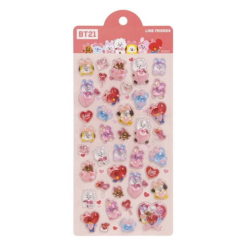 【ロット販売】【5入】BT21シール（立体）(8503823)