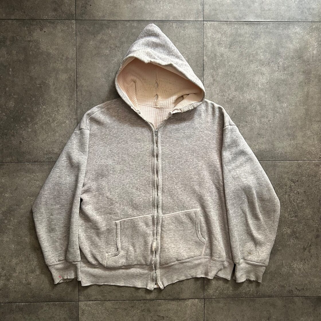 60s ヴィンテージスウェットパーカー ジップアップ/ダブルフェイス  