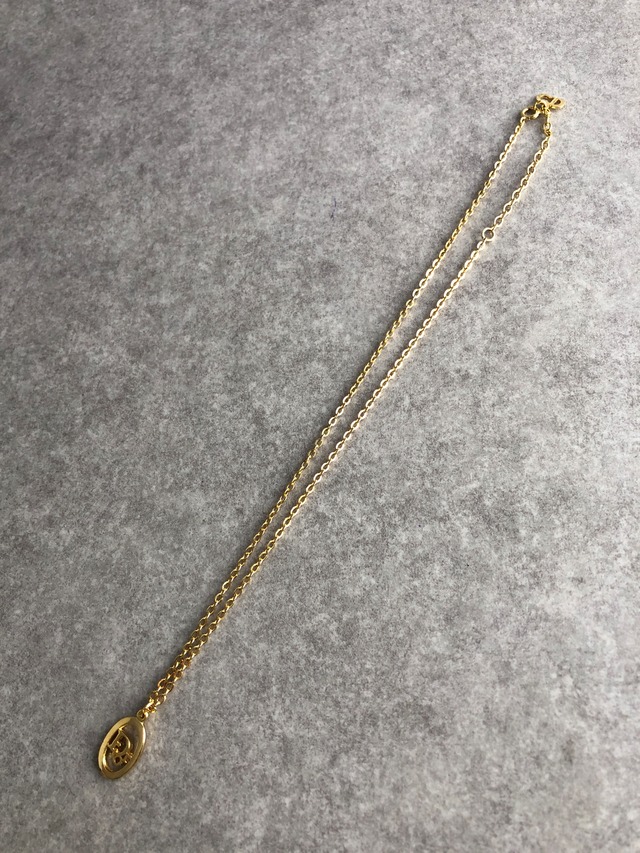 Christian Dior クリスチャン ディオール ネックレス ゴールド DIORロゴ オーバル vintage ヴィンテージ オールド nkmv6n