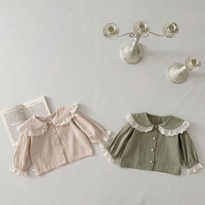 【BABY】春新作　ナチュラルビッグ襟ブラウス