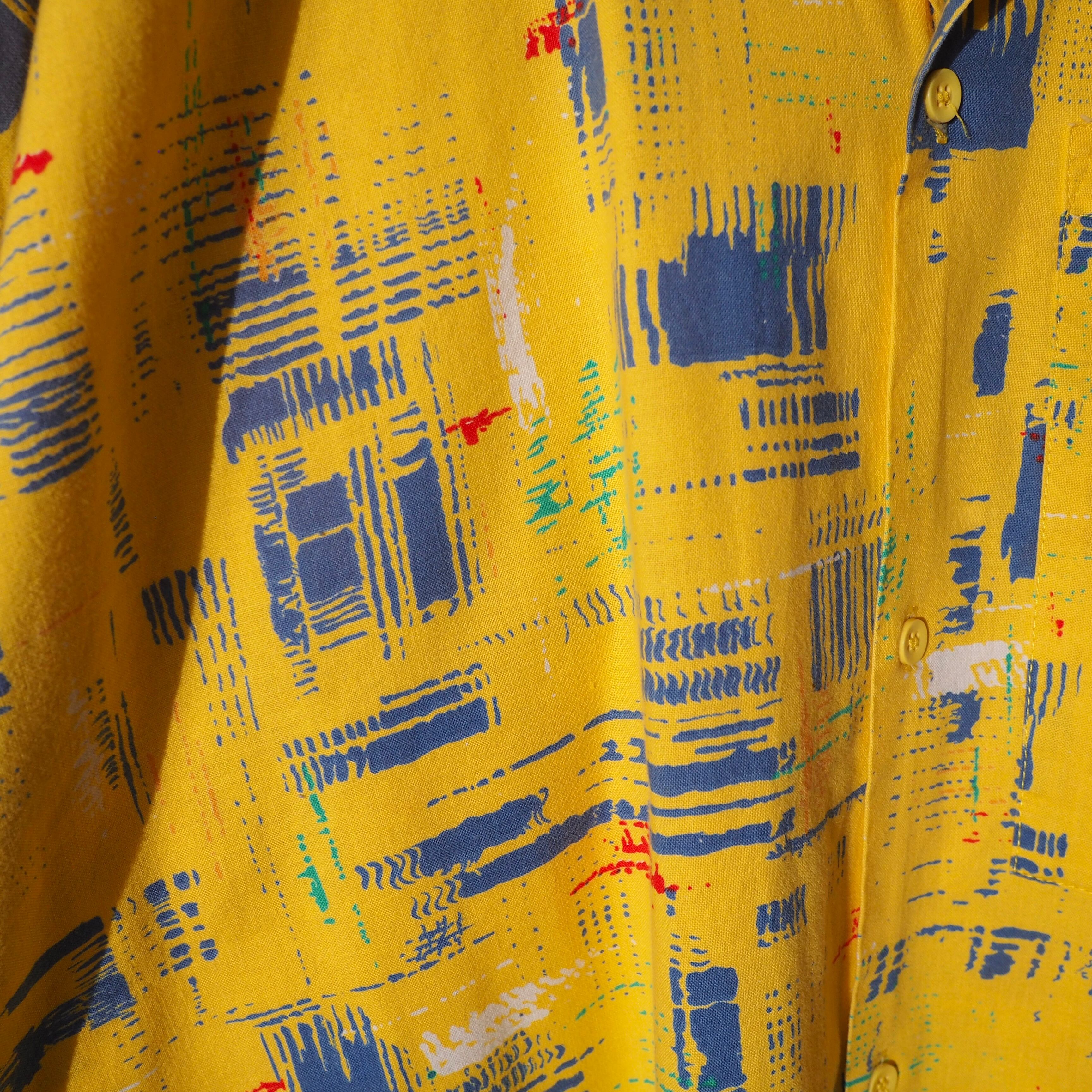 1990s ” Ocean Pacific ” Hilarious good color vintage open collar shirt